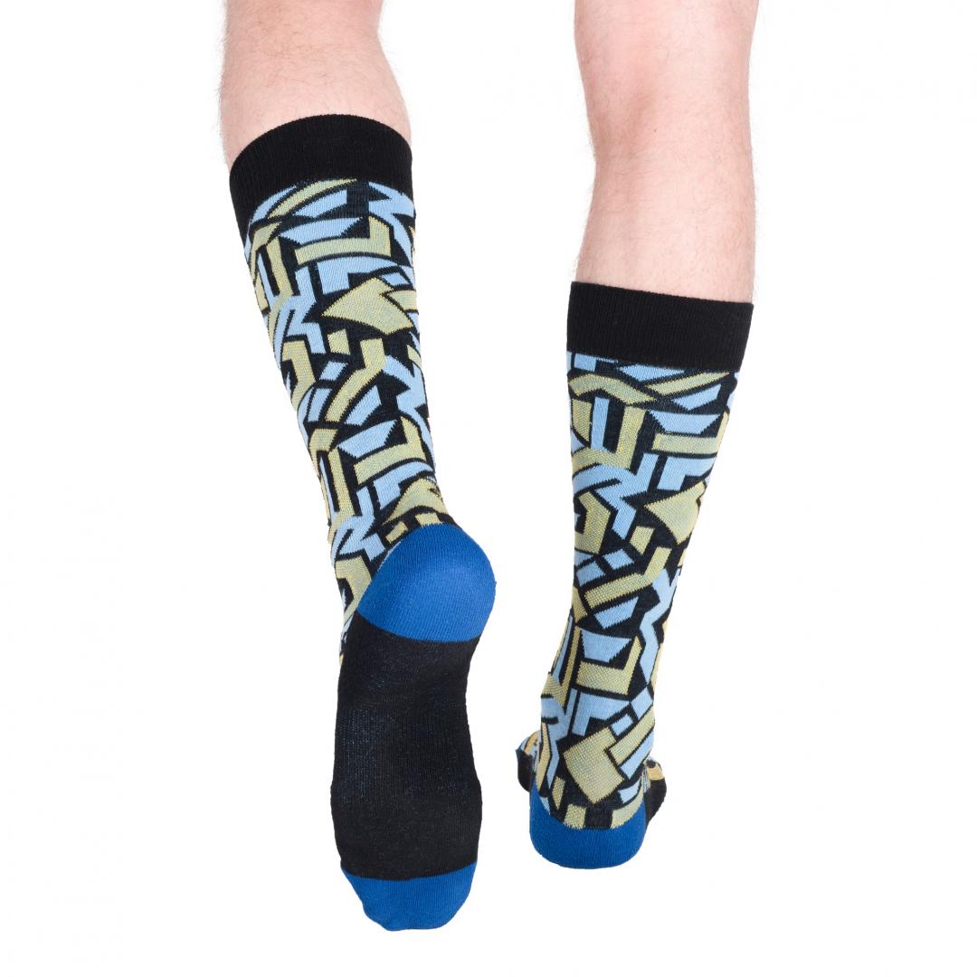 Asymmetrical Patter Knee High Socks
